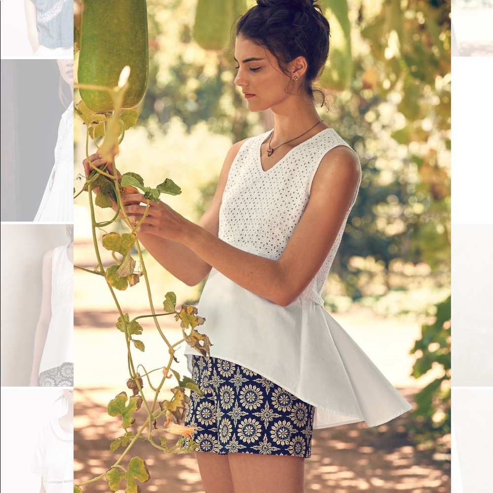 ANTHROPOLOGIE: Eyelet Poplin Tank - Picture 2 of 5